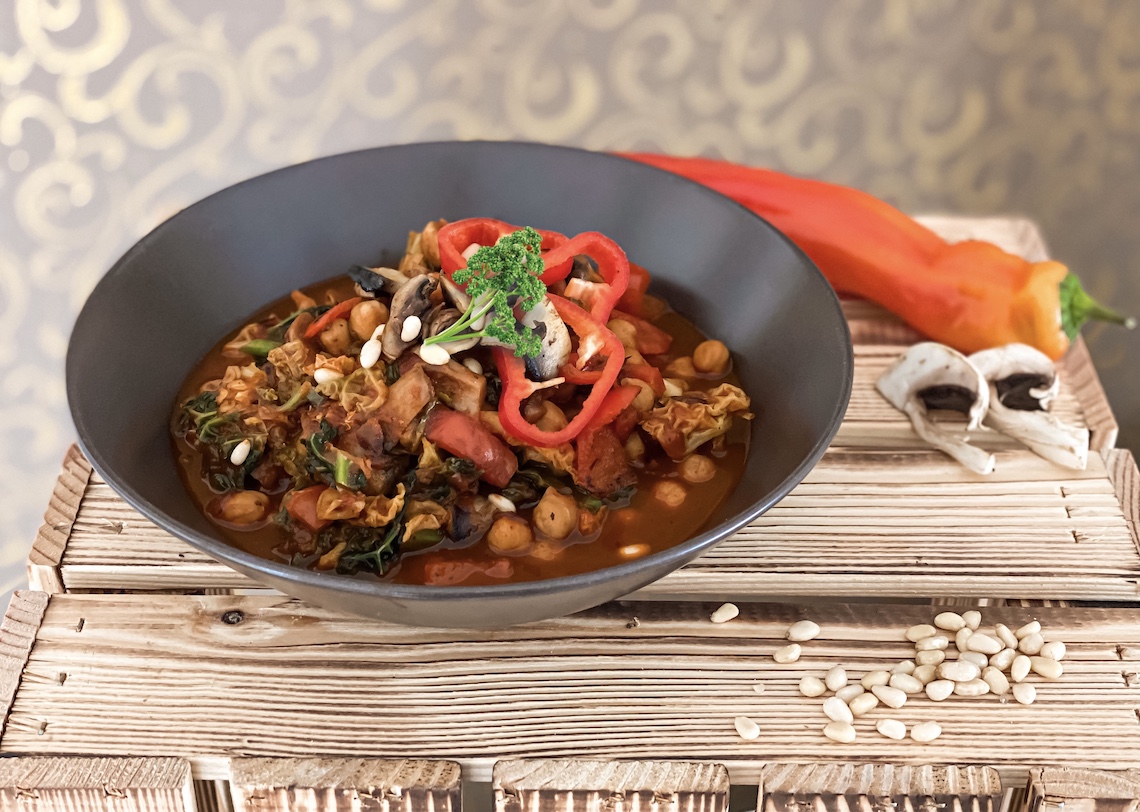 Kichererbsen Kohl Pfanne